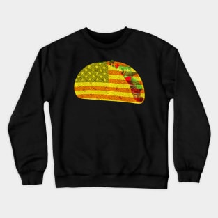 Patriotic Taco Lover USA American Flag Funny 4th of July Crewneck Sweatshirt